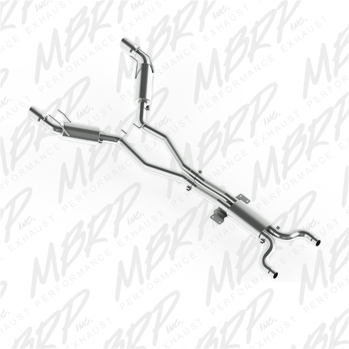 MBRP Exhaust S7024409 3in. Dual Cat Back; Round Tips; T409