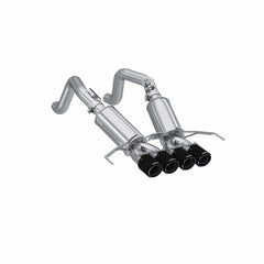 MBRP Exhaust 2014-2019 Chevrolet Corvette 6.2L T304 Stainless Steel 3 Inch Dual Muffler Axle-Back with Quad Carbon Fiber Tips MBRP S70303CF