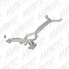 MBRP Exhaust S7032409 3in. Dual Cat Back; Quad Tips; Street Version; T409
