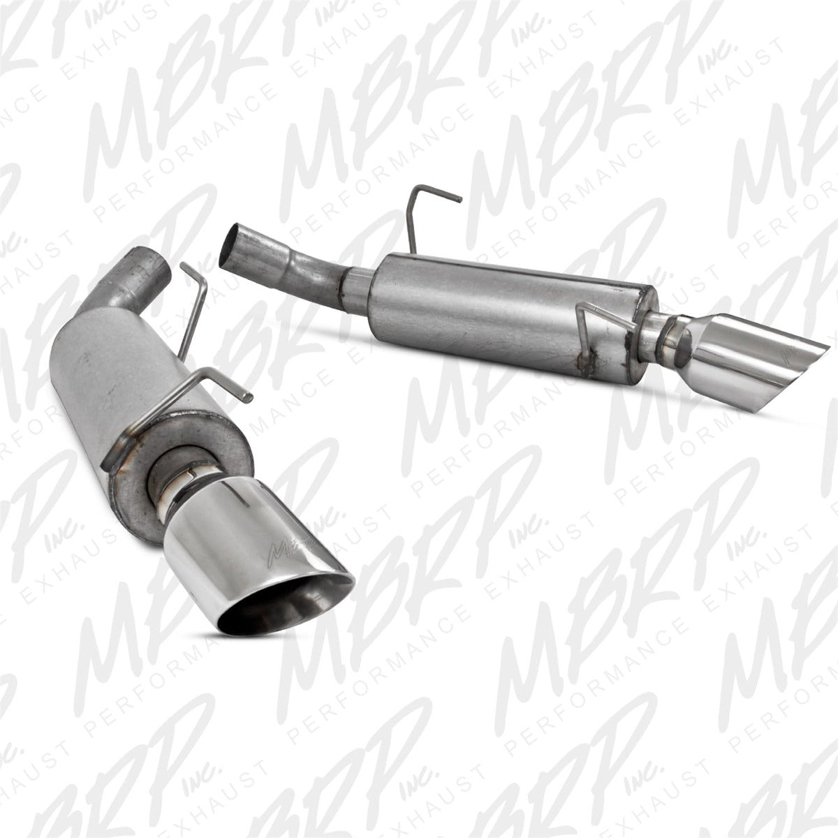 MBRP Exhaust S7200AL 2 1/2in. Dual Mufflers Axle Back; Split Rear; AL