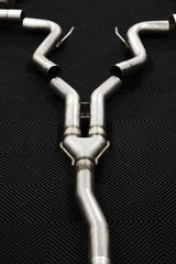MBRP Exhaust 2019-Up Ford Mustang 2.3L EcoBoost Active T304 Stainless Steel 3 Inch Cat-Back Quad Rear Exit with CF Tips MBRP S72233CF