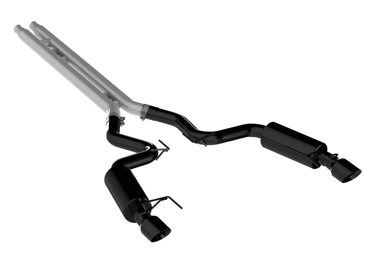 MBRP Exhaust S7239BLK 3in. Cat Back; Dual Split Rear; Street Version; 4.5in. tips; Black Coated