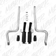 MBRP Exhaust S7264BLK 3in. Cat Back; Dual Split Rear; Race Version; 4in. tips; Black