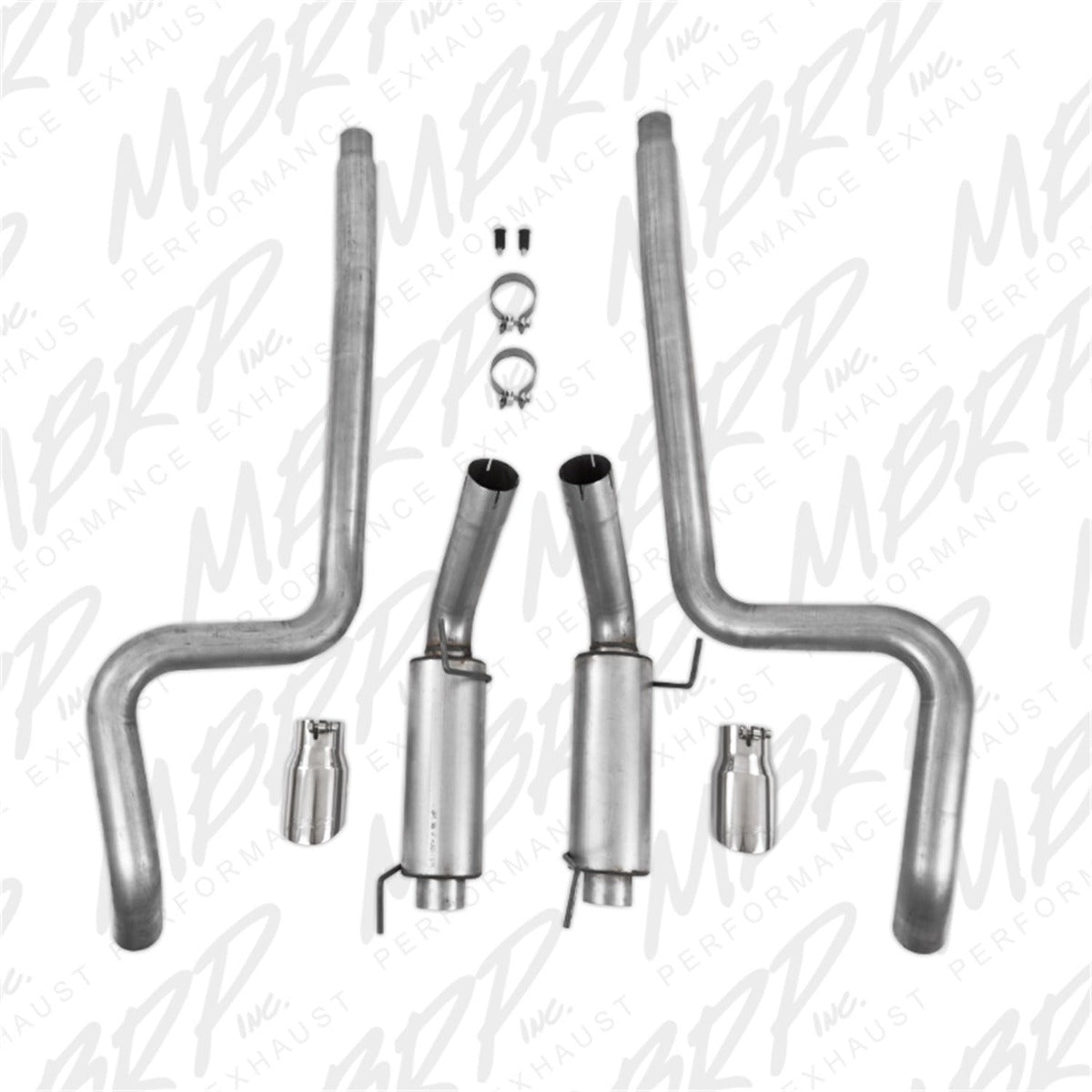 MBRP Exhaust S7270AL 3in. Cat Back; Dual Split Rear; Race Version; AL