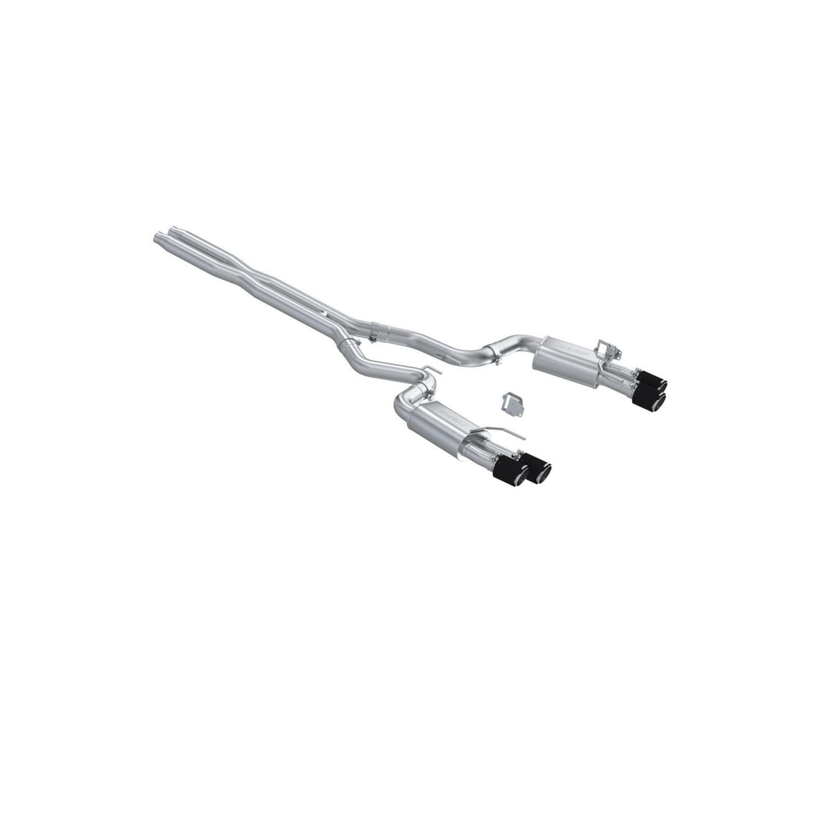 MBRP Exhaust T304 Stainless Steel 3" Cat-Back Dual Split Rear with Quad Carbon Fiber Tips Street Profile PN. S72803CF