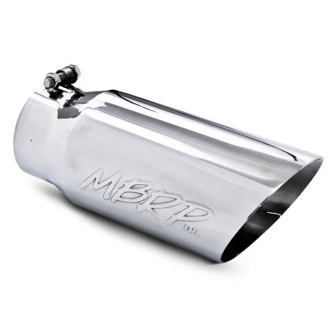 MBRP Exhaust T5053 Tip; 5in. O.D. Dual Wall Angled 4in. inlet 12in. length; T304