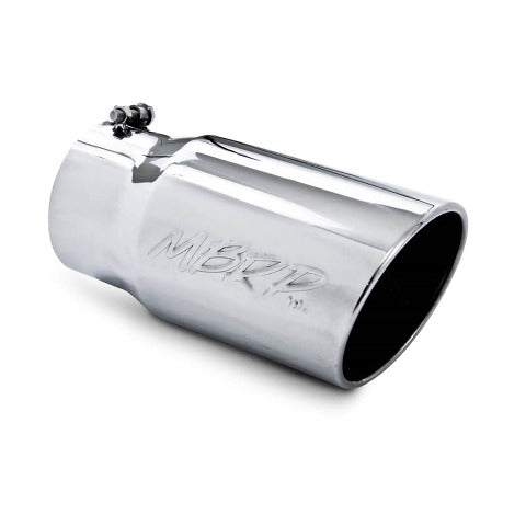 MBRP Exhaust T5075 Tip; 6in. O.D. Angled Rolled End 5in. inlet 12in. length; T304
