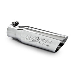 MBRP Exhaust T5106 Tip; 3? O.D. Dual Wall Angled 2? inlet 12in. length; T304