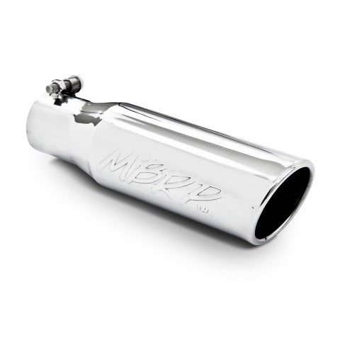 MBRP Exhaust T5113 Tip; 3? O.D. Angled Rolled End 2? inlet 10in. length; T304