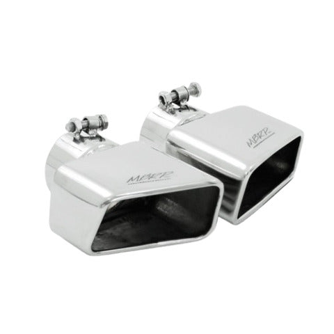 MBRP Exhaust T5119 Tip; 4? x 2? ID; Rectangle; Angled Cut; 3in. O.D. inlet; Driver Side; 7? length;