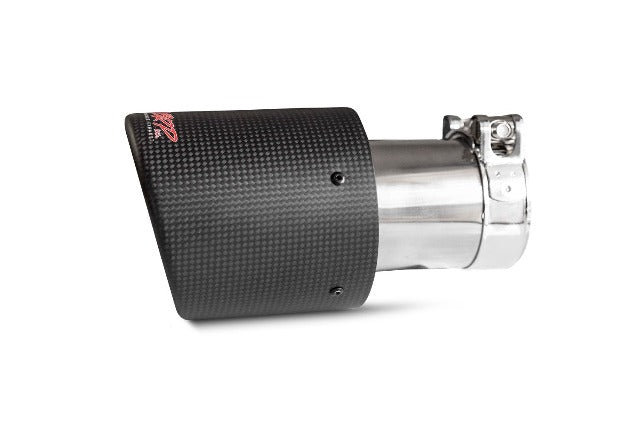 MBRP Exhaust T5123CF Tip; 4in. O.D.; Dual Wall Angled; 2? inlet; 7.7in. length; Carbon Fiber