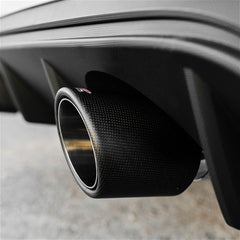 MBRP Exhaust T5123CF Tip; 4in. O.D.; Dual Wall Angled; 2? inlet; 7.7in. length; Carbon Fiber