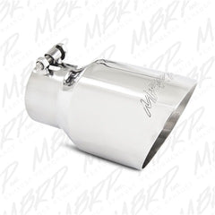 MBRP Exhaust T5151 Tip; 4? O.D.; Dual Wall Angled; 3in. inlet; 8in. length T304