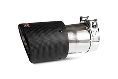MBRP Exhaust T5151CF Tip; 4? O.D.; Dual Wall Angled; 3in. inlet; 7.7in. length; Carbon Fiber