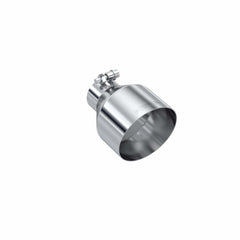 MBRP Exhaust Exhaust Tip 2.5 Inch ID 5 Inch OD Out 6.5 Inch Length Angle Cut Single Wall T304 Stainless Steel MBRP T5190