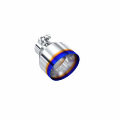 MBRP Exhaust Exhaust Tip 2.5 Inch ID 5 Inch OD Out 6.5 Inch Length Angle Cut Single Wall Burnt and Stainless Steel MBRP T5190BE