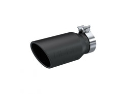 MBRP Exhaust Black-Coated 4.5" OD 3.2" Inlet ID 10" Length Single Walled Angled Cut Rolled End PN. T5196BLK