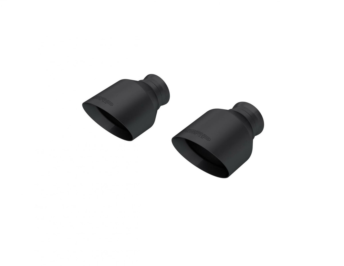 MBRP Exhaust Black-Coated Tips 3" ID 5" OD Out 8" Length Angle Cut Dual Wall sold in pairs PN. T5197BLK