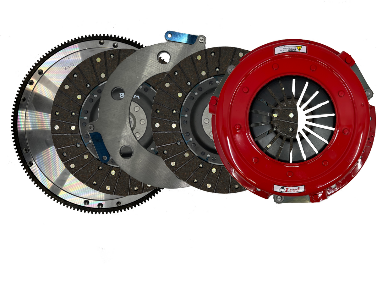 McLeod Original Street Twin Clutch Kit, Aluminum Flywheel, Chevrolet, 1993-97 F-Body, Pull Style, With Large Bore Master Cylinder, 0 Balance, 153 Tooth, 1-1/8 x 26 Spline, Ceramic Discs 6302207M