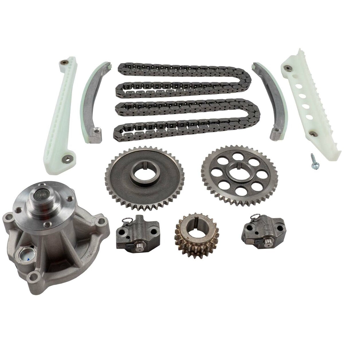 Melling 3-387SGWP Stock Replacement Engine Timing Chain Kit with Water Pump
