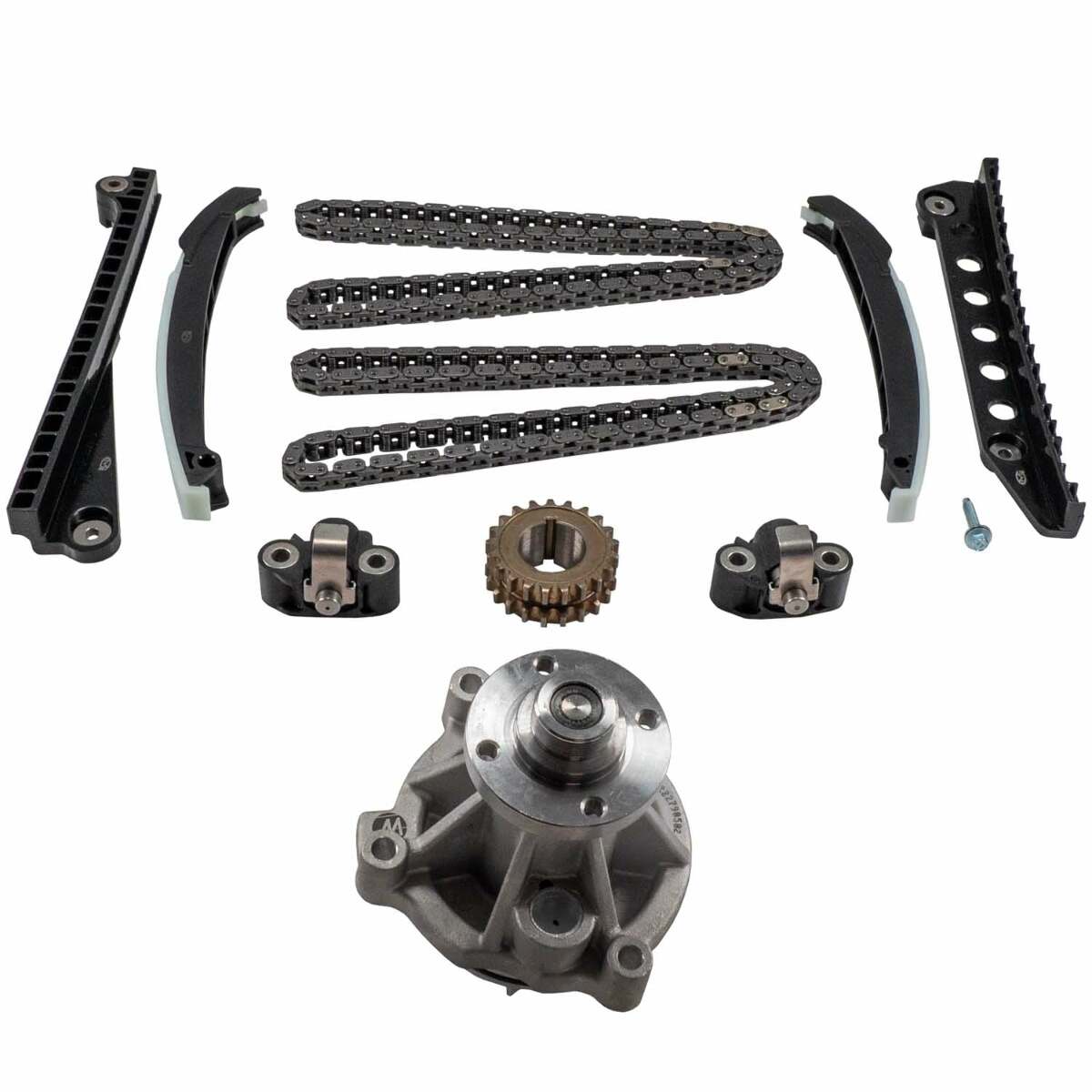 Melling 3-391SCWP Stock Replacement Engine Timing Chain Kit with Water Pump