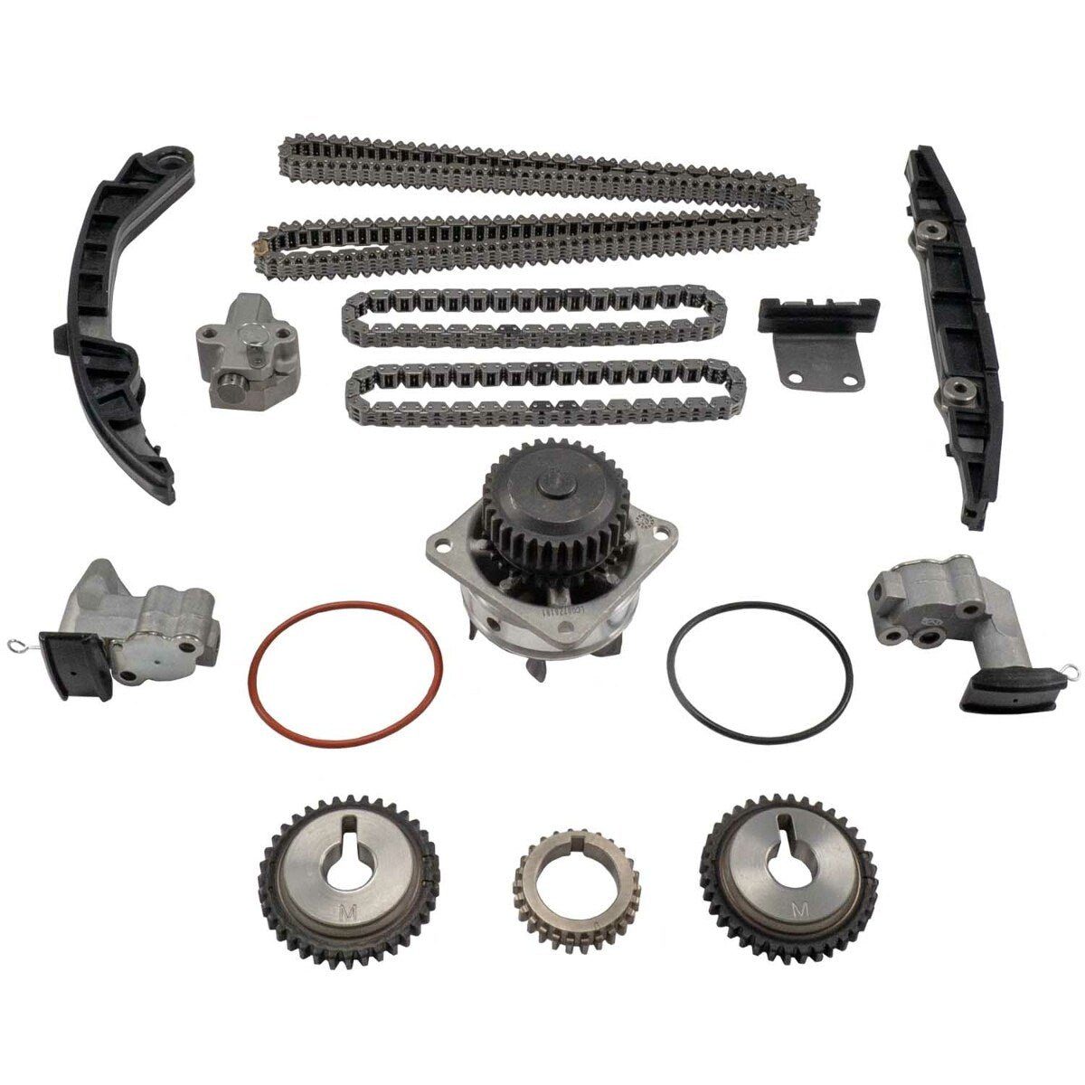 Melling 3-730SHWP Stock Replacement Engine Timing Chain Kit with Water Pump