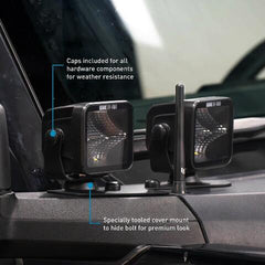 Mishimoto BNLT-BR-21-DT4F Borne Off-Road Direct-Fit Ford Bronco Ditch Light Set (4) 3X3 Flood  BNLT-BR-21-DT4F