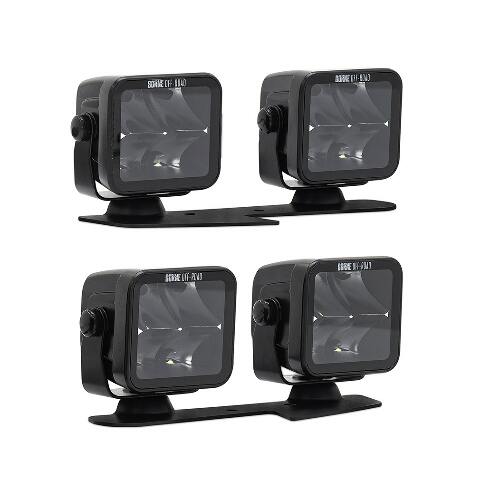 Mishimoto BNLT-BR-21-DT4S Borne Off-Road Direct-Fit Ford Bronco Ditch Light Set (4) 3X3 Spot  BNLT-BR-21-DT4S