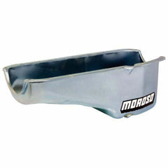 Moroso 20171 Wet Sump Steel Oil Pan (7.5 deep/5qt/Baffled/OEM-SBC 80-85 Blocks)