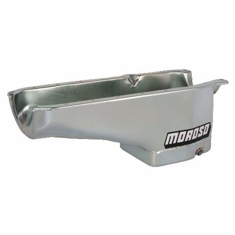 Moroso 20182 Wet Sump Steel Oil Pan (8.25 deep/6qt/Baffled/SBC 86+ Blocks-Most chassis)