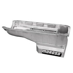 Moroso 20403 Wet Sump Kicked-Out Steel Oil Pan (8 deep/7qt/Baffled/Screen/BBC-Mark IV)