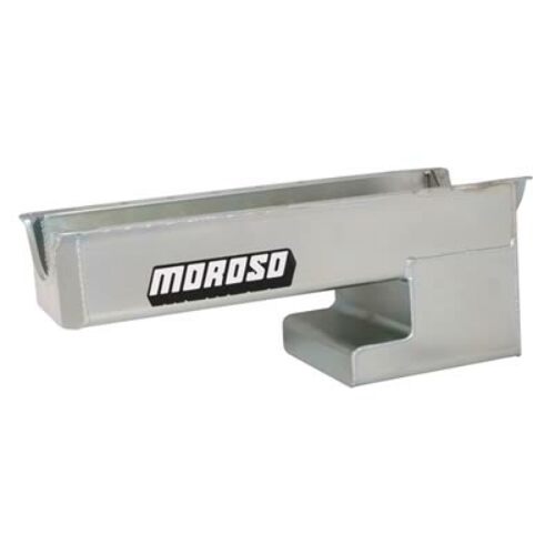 Moroso 20433 Wet Notched Rear Sump Steel Oil Pan (9 deep/7qt/BBC-Gen V/VI)