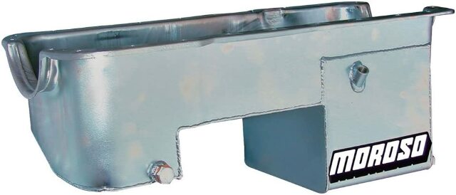 Moroso 20523 Wet Rear Sump Steel Oil Pan (9 deep/7qt/Small Block Ford, 351W)