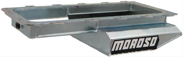 Moroso 20549 Wet Rear Sump Steel Oil Pan (4 deep/7qt/Baffled/Ford 4.6/5.4L Modular)
