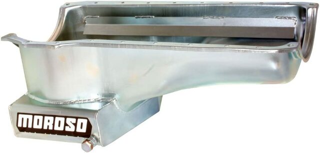 Moroso 20558 Wet Front Sump Kicked-Out Steel Oil Pan (8 deep/7qt/Ford Small Block 351C/351M)