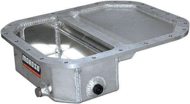 Moroso 20942 Wet Front Sump Aluminum Oil Pan (4 deep/6.25qt/Baffled/Mazda)