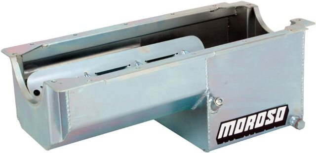 Moroso 21019 Wet Sump Steel Oil Pan (8.25 deep/7qt/Windage Tray/Small Block Dart Iron Eagle)