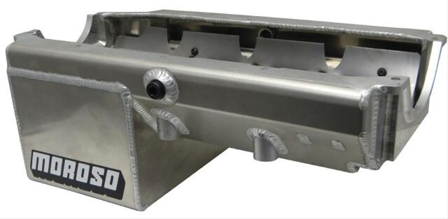 Moroso 21234 Wet Sump Kicked-Out Aluminum Oil Pan (8.25 deep/8qt/Windage Tray/Pre-85)