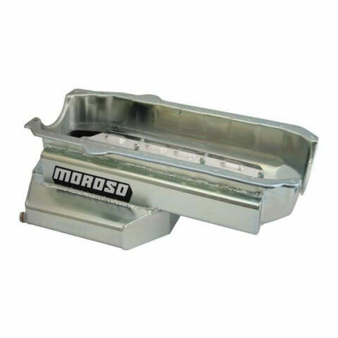 Moroso 21312 Wet Sump Steel Oil Pan (8 deep/7qt/Baffled/Crank Scraper/SBC)
