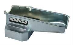 Moroso 21320 Wet Sump Kicked-Out Steel Oil Pan (7.5 deep/7qt/Baffled/Tray/SBC-Circle Track)