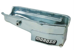 Moroso 21324 Wet Sump Steel Oil Pan (7.5 deep/7qt/Baffled/Windage Tray/SBC-Circle Track)
