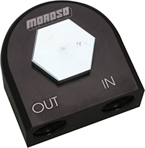 Moroso 23683 Remote Oil Filter Adapter (90?, 13/16 -16)