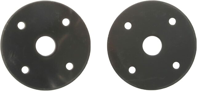Moroso 39023 Chrome-Plated Hood Pin Scuff Plates (2-1/2 Diameter, 2pk)