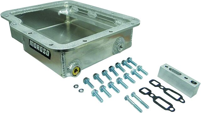 Moroso 42000 Fabricated Billet Rail Transmission Pan (GM Powerglide, Deep)