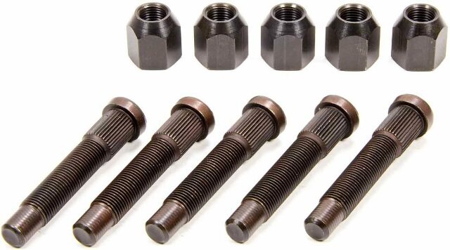 Moroso 46490 Wheel Stud and Lug Nut Kit (1/2 inch -20 x 3 inch , .685 inch , 5pk)