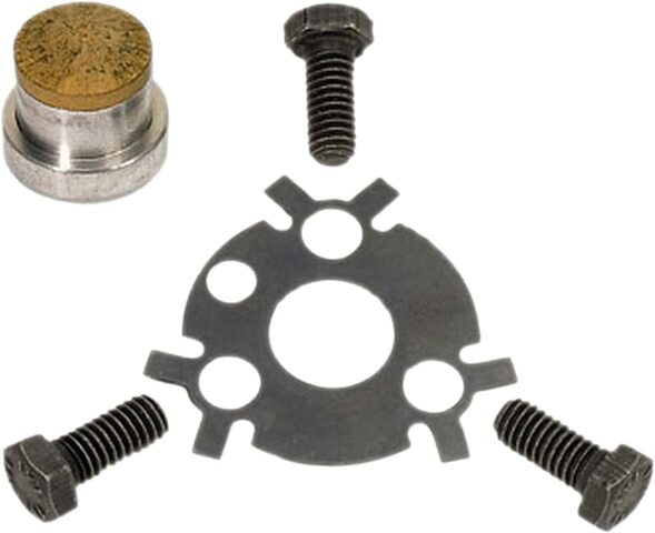 Moroso 60461 Cam Stop Button and Retaining Plate (SB/90? V6 Chevy-Late-Style Flat Timing Cover)