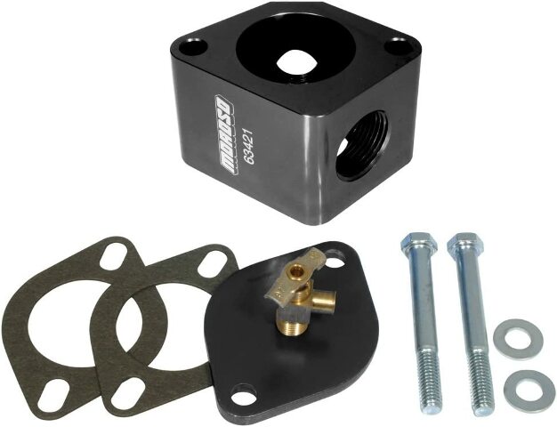 Moroso 63431 Bleeder Kit, Water Neck, Billet
