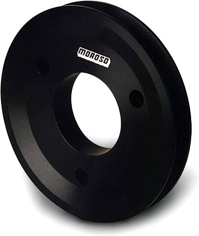 Moroso 64201 Billet Aluminum Single Groove Crankshaft Pulley (BBC, Short Water Pump)