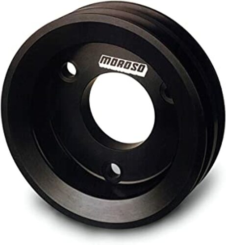 Moroso 64211 Billet Aluminum Double Groove Crankshaft Pulley (BBC, Short Water Pump)