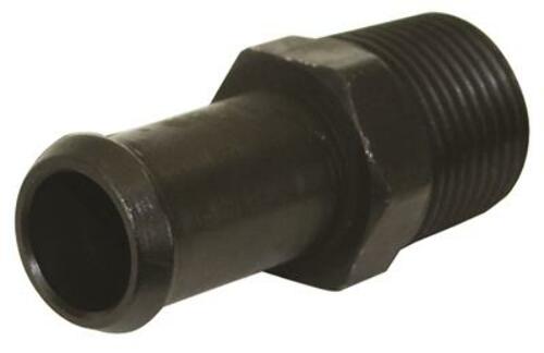 Moroso 65389 Fuel Hose Line Fitting (3/8 NPT to 1/2 Hose, Straight, Black)